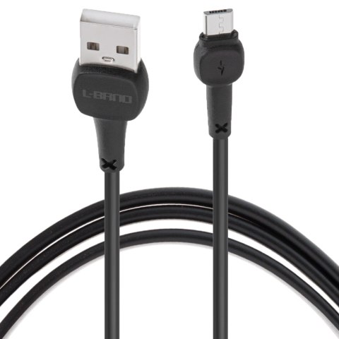 L-BRNO KABEL USB - MICRO USB ŁADOWARKA SZYBKIE ŁADOWANIE QUICK CHARGE CZARNY 2A 100 CM